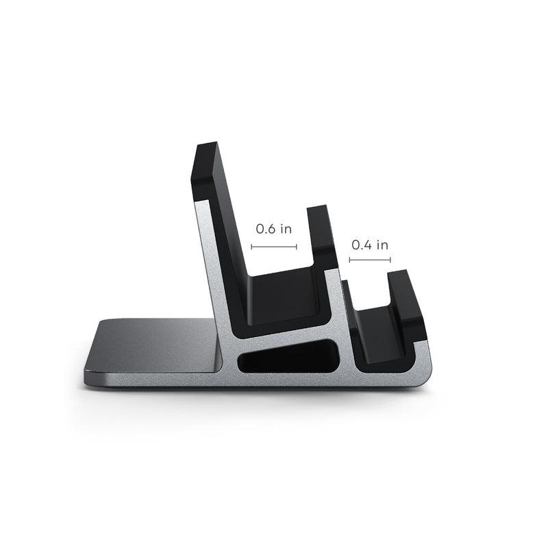 Satechi Dual Vertical Aluminum Stand, Universal Compatibility, for MacBook Air/Pro M4, iPad Air/Pro M4/M3, iPad mini, iPhone 17 and More