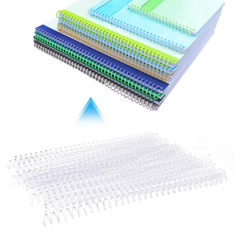 Jerliflyer Spiral Binding Coils, Spiral Binding, 20PCS 30 Hole Binding Coils for Business and Educational Purposes A4 Paper 13mm*30 Transparent