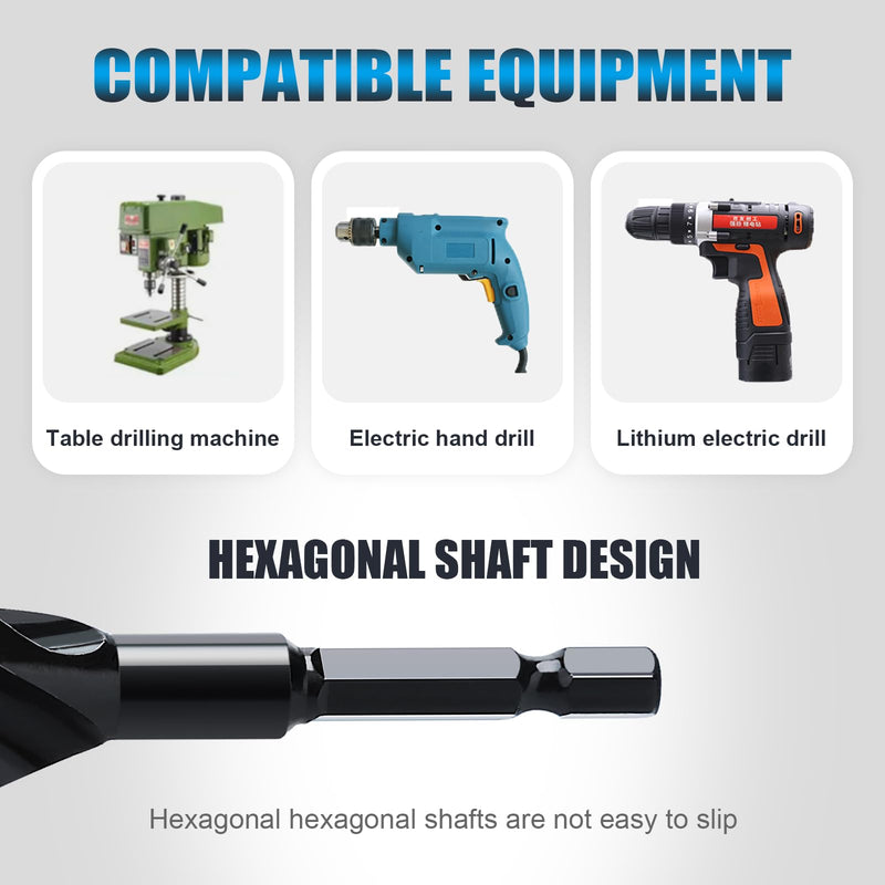 1-1/4" x 24" Auger Drill Bit for Soft and Hard Wood, Plastic, Drywall and Composite Materials, Hex Shank Tri Flute Wood Drill Bit 1-1/4" 24"