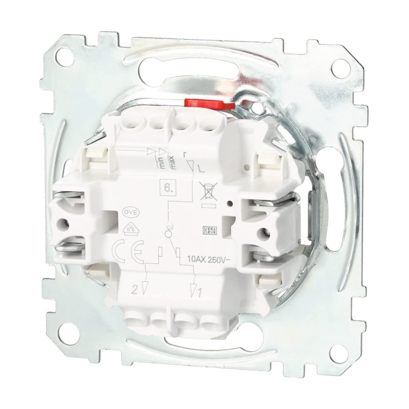 Schneider Electric Merten MEG3116-0000 - off switch and changeover switch insert - 10 A - AC 250 V - plug-in terminals - flush-mounted for installing switches and sockets - LED lighting modules single