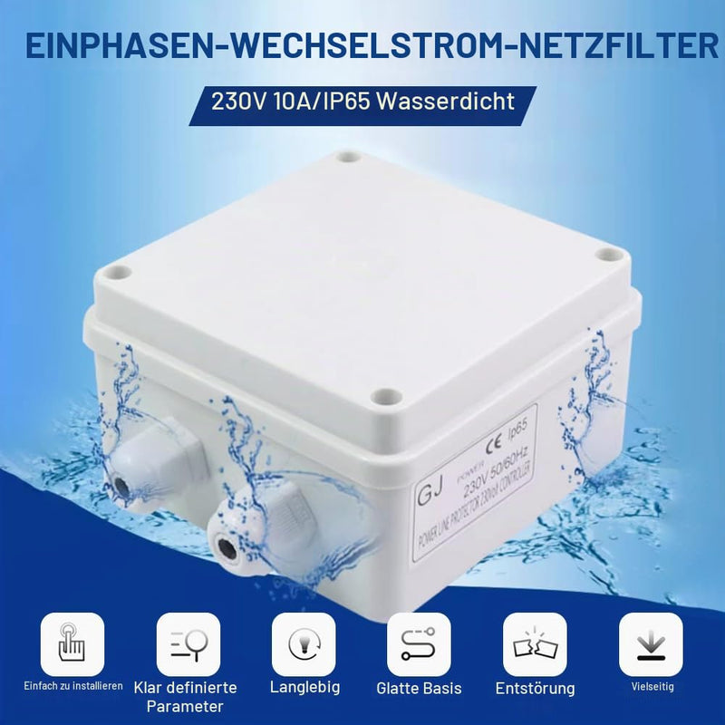 Single Phase Mains Filter, 230V 10A EMI Filter, Single Phase AC Filter, Waterproof EMI Mains Filter, Stable Conductivity, Interference Free