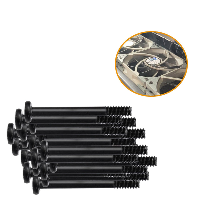 SGTKJSJS Computer Cooling Fan Mount Screws Kit - Long & Short Screws (#6-32x30mm, M5x10mm) - 20PCS Each