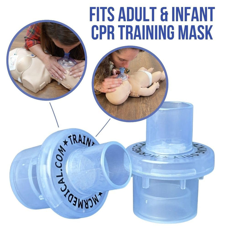 CPR Training Valves – 50 Pack Disposable One-Way Replacement Valves for CPR Manikins & Rescue Masks | Airway Filters for CPR, First Aid & AED Training | MCR Medical