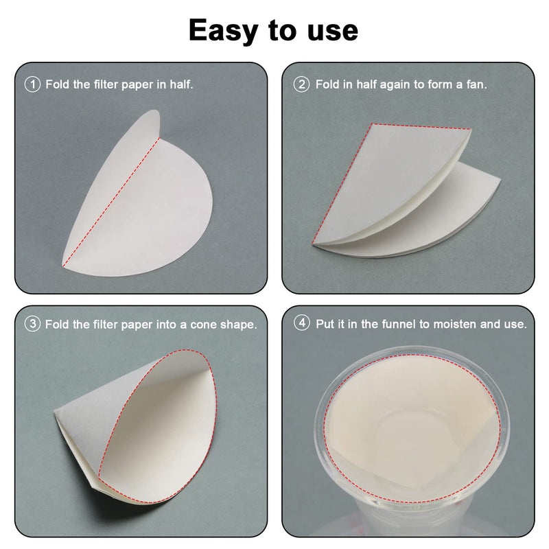 stonylab Quality Filter Paper, Round, Cellulose Filter Paper with 56 mm Diameter and a Filtration Speed of 20 Microns, Pack of 100 White