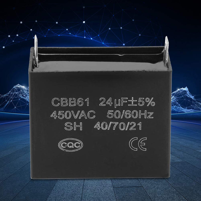 CBB61 capacitor 450V AC 24uF 50Hz/60Hz for 400/350/300/250VAC UL/RU ratings