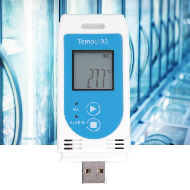 Data Logger USB Temperature and Humidity Recorder PDF GSP Reusable Use LCD display standard for warehouse management with 32000 data capacity