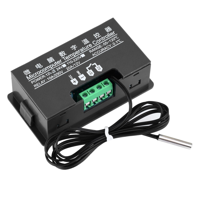 Aideepen W3230 20A DC 12V Digital Thermostat Digital Temperature Controller Regulator Heating Cooling Control Thermometer Instrument W3230 DC 12V