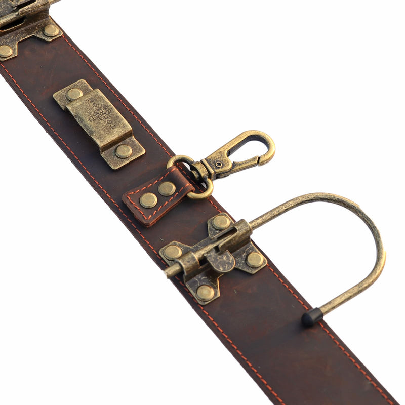 TOURBON Adjustable Tool Belt with 2 Tool Pocket,7 Tool Holster (Dark Brown) | Hanging Hooks Hammer Hatchet Screwdrivers Holder Tape Measure Drill Holster, Work Waist Belt with Double Prong Roller Buckle Dark Brown