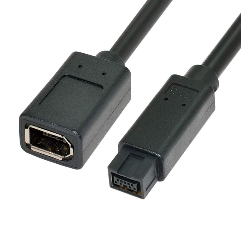 cablecc IEEE 1394 6Pin Female to 1394b 9Pin Male Firewire 400 to 800 Cable 20cm 9pin Male to 6Pin Female