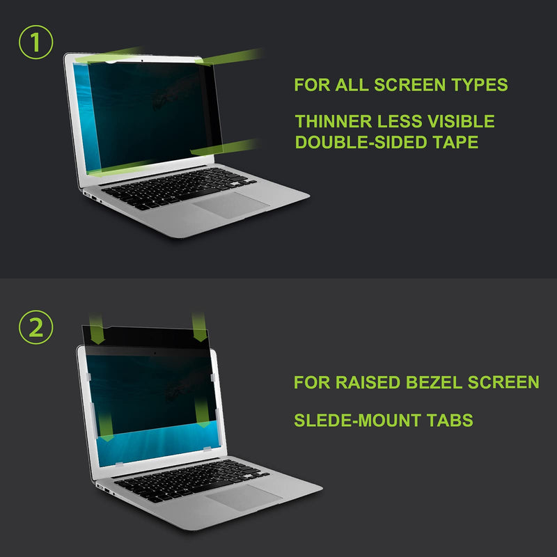 10.1 Inch Laptop Privacy Screen for 16:9 Aspect Ratio - Anti-Glare, Blue Light Filtering, Eye Protection, Removable Anti-Scratch Privacy Shield Screen 10.1in 10.1'' Widescreen (16:9)
