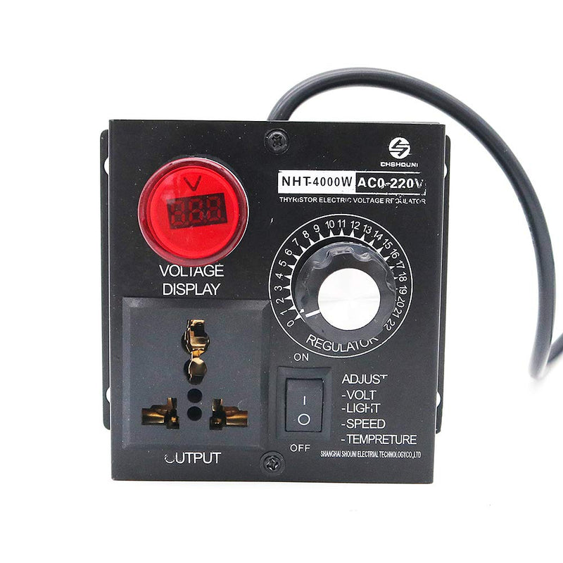Fasizi AC 220V 4000W Adjustable Voltage Regulator Motor Speed Controller Fan Control