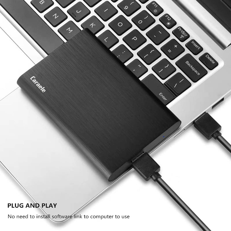 500GB Ultra Slim Portable External Hard Drive USB3.0 HDD Storage Compatible for PC, Desktop, Laptop, MacBook, Chromebook, Xbox One, Xbox 360, PS4 (Black) 500GB Black