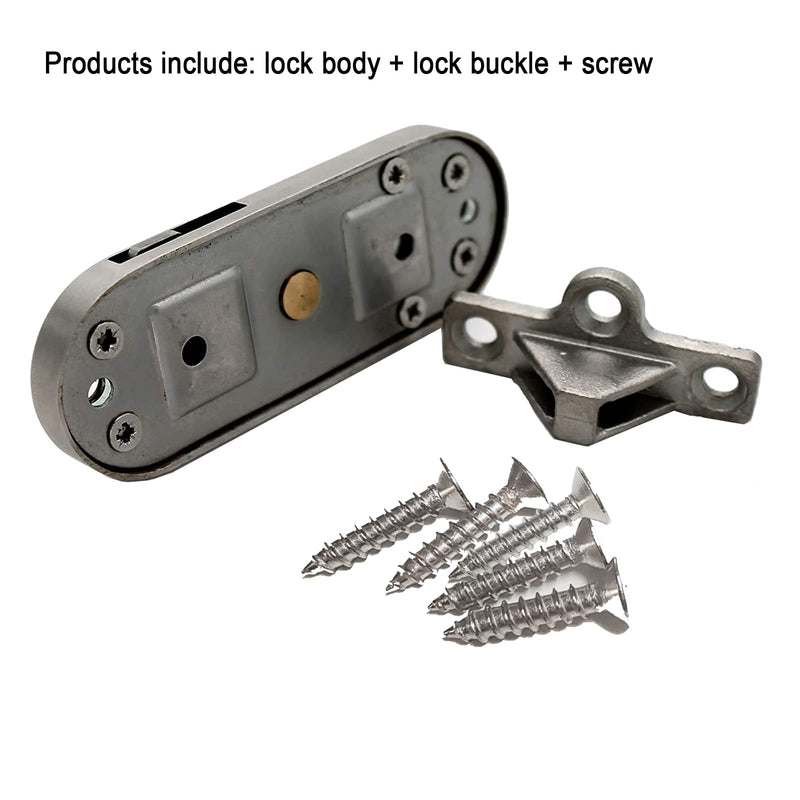 KAFENDA 90 Degree Door Lock, Bifold Door Lock Bolt Latch for Sliding Barn Door Security (2 Locks) 2 locks