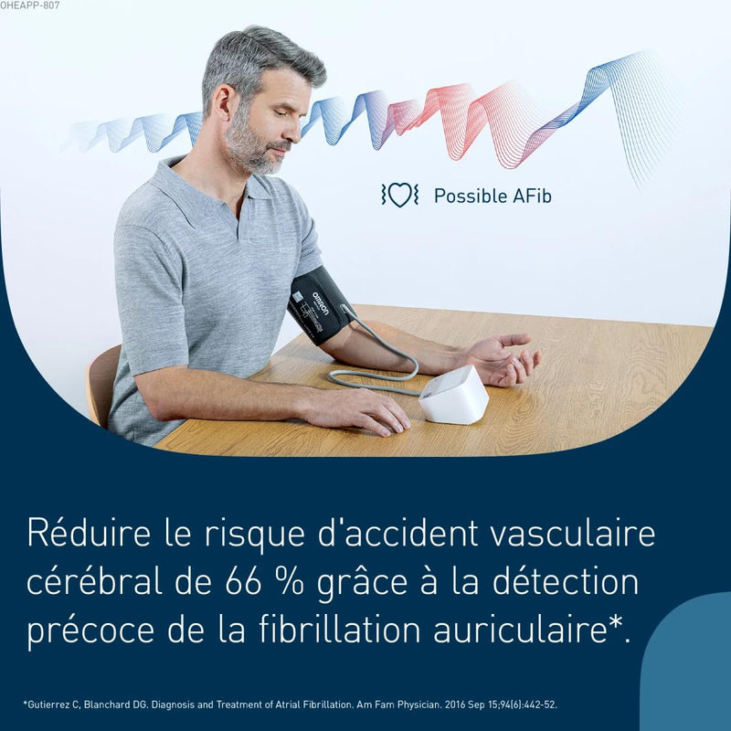 OMRON M3 Comfort AFib - Automatic Upper Arm Blood Pressure Monitor, Atrial Fibrillation Detection + IntelliWrap Cuff, Triple Measurement, 2× Memory - Perfect for Home & Prevention
