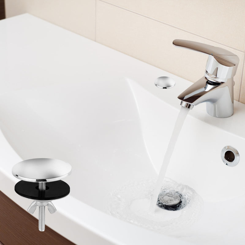 Faucet Hole Cover, 5cm Stainless Steel Kitchen Hole Cover Sink Good Sealing Faucet Hole Cover Kitchen to Prevent Leakage Tap Hole Plug (Silver) Silver