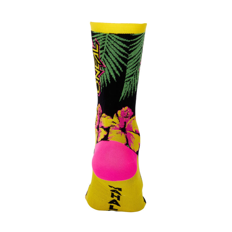 O'Neal Men's MTB Performance Sock Island 10-12 Pink/Green/Yellow