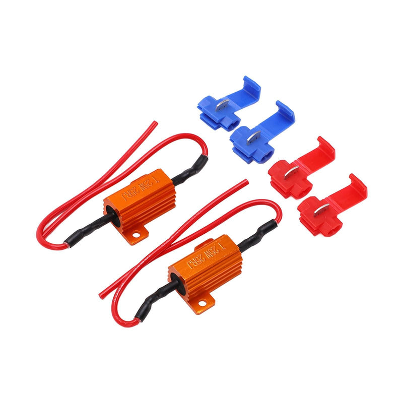 2 Set 25W 25Ω LED Resistance Decoder Load Indicator Resistor Semiconductor Products Load Resistor LED Lighting