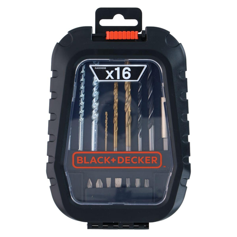 Black and Decker 16 Piece Accessory Drill and Bit Kit Screwdriver