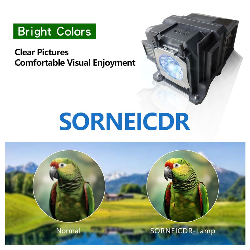 ELP LP78 Replacement Projector Lamp Bulb Compatible with Epson Powerlite Home Cinema 2030 2000 730hd 725hd 600 vs230 vs330 vs335w ex3220 ex6220 ex7220 ex7230 ex7235, with Housing ELP-LP78