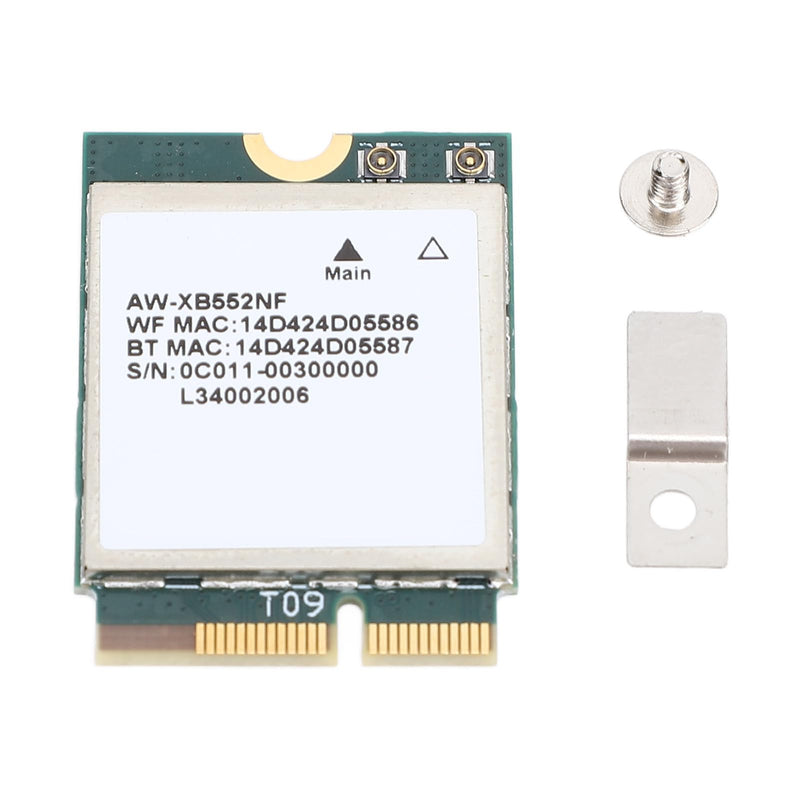 MT7902 Wi Fi 6E Network Card, M.2 2400Mbps 2.4GHz 5GHz 6GHz Tri Band Wi Fi Network Card with Bluetooth 5.2 Network Adapter for 10 11 for Linux