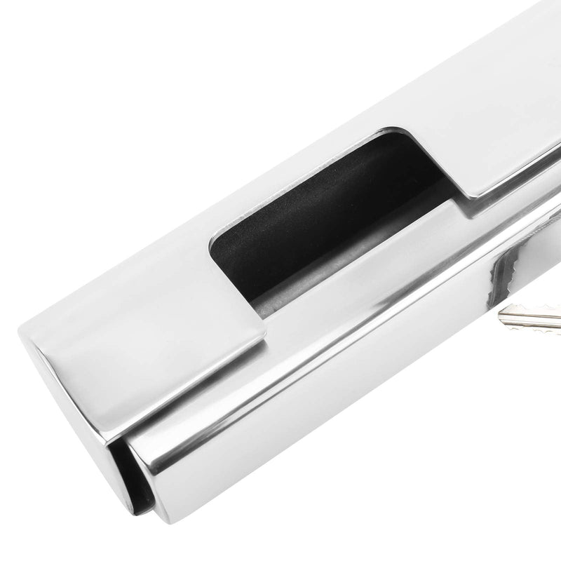 YaeMarine Stainless Steel Outboard Motor Lock, Heavy Duty, Brass Lock, Fits Most Outboards, Prevents Theft & Clamp Loosening