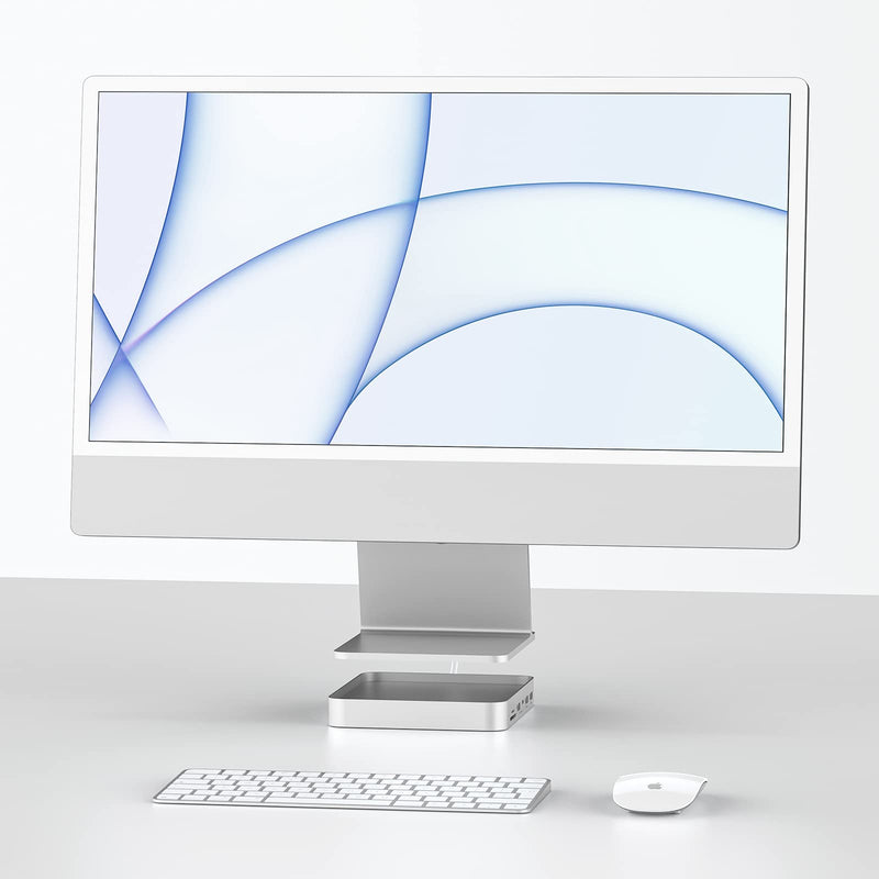 USB C HUB for iMac 24 inch 2021/2023/2024, PULWTOP USB Hub Adapter iMac Accessories for i-Mac M1/M3/M4 with USB C 10Gbps 3*USB A SD/TF, Docking Station Support Expand M.2 SSD (Not Included), Silver imac usb c hub-sliver