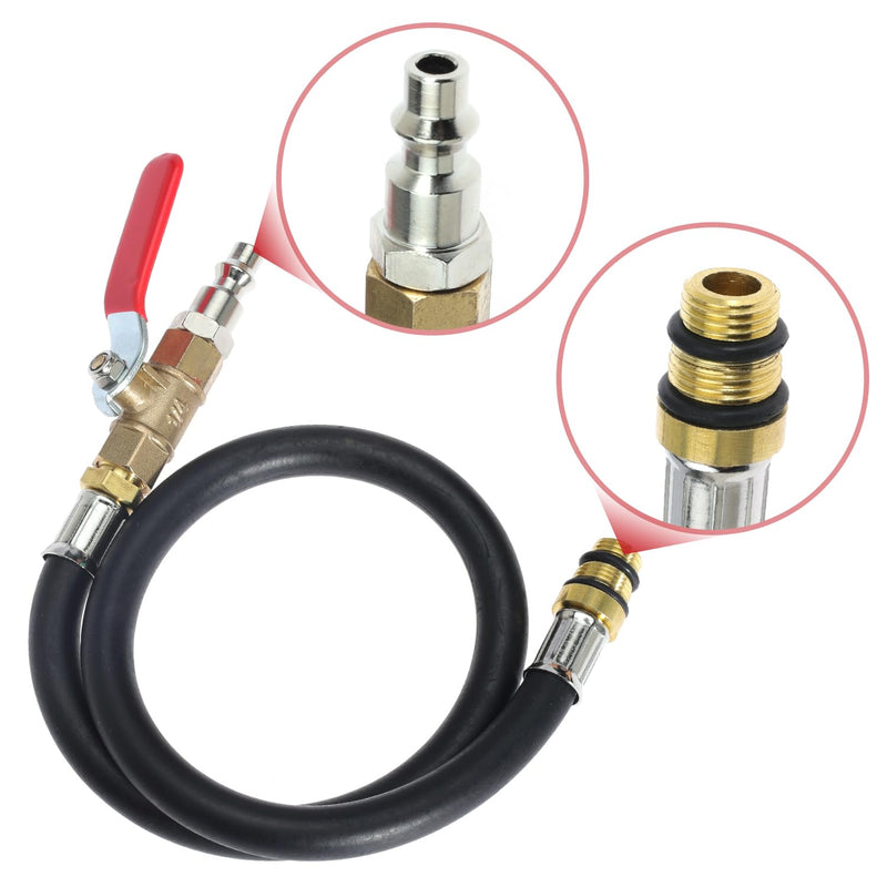 Engine Air Valve Holder Pressure Pipe with Ball Valve M12 M14 Thread to 1/4 NPT Cylinder Leakage Testing Assistant Tool for Ford for Mustang for GM LS1 LS2 LS3 4.8 5.3 6.0 Trucks