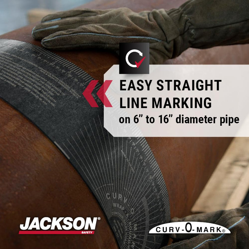 Jackson Safety Pipe Measuring Tool - Wrap-A-Round Tape Pipe Fitting Tool (Multiple Sizes and Heat Ratings) 350⁰ F Heat Rating XX-Large
