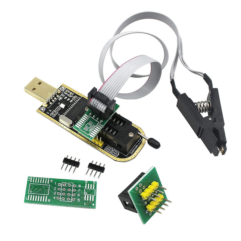 KeeYees SOIC8 SOP8 Test Clip for EEPROM 25CXX / 24CXX + CH341A 24 25 Series EEPROM Flash BIOS USB Programmer