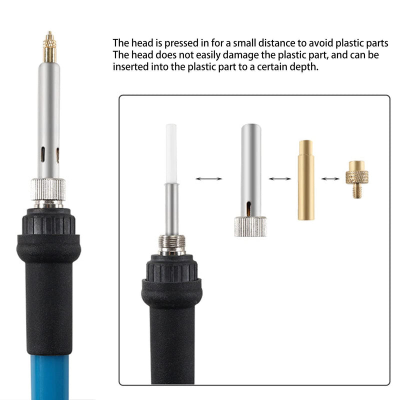Heat Set Insert Tips, M2 M2.5 M3 M4 M5 M6 1/4 Inch M8 936 Universal Soldering Iron Tips Soldering Tips Brass Contact Face to Face Easy to Use 3D Printed Parts