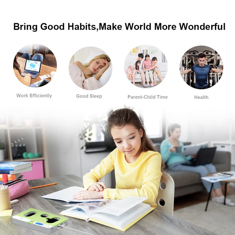 ySky Portable Phone Timer Lock Box for iPhone and Android Phones, Self-Control Timer Phone Locker to Help Kids,Students, Adults Focus Back,Prevent Excessive Games, Mobile Phone Addiction(Green) 7inch Green