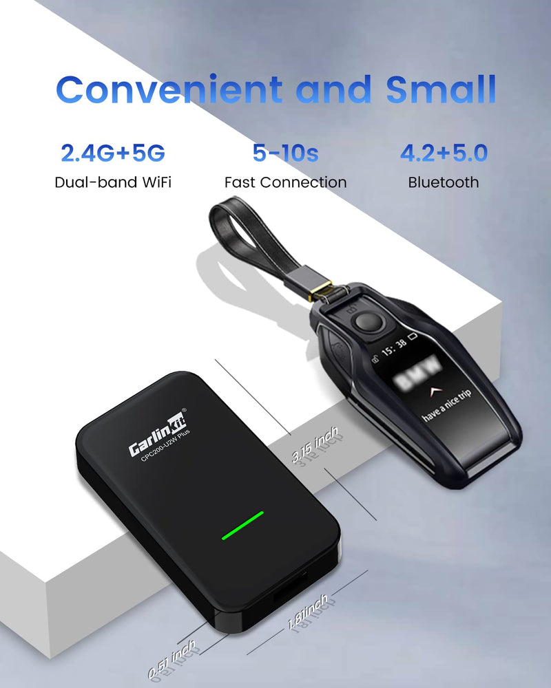 Carlinkit 3.0 Wireless CarPlay Adapter USB for Factory Wired CarPlay Cars (Model Year: 2015 to 2025), Wireless CarPlay Dongle Convert Wired to Wireless CarPlay