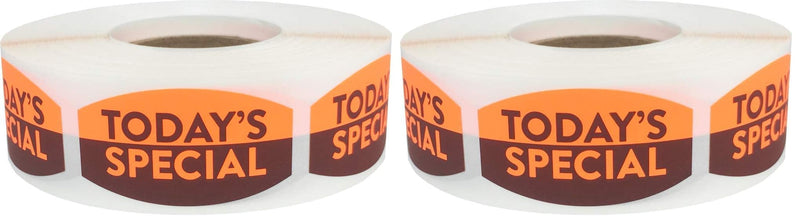 Today's Special Grocery Store Food Labels .75 x 1.375 Inch 500 Total Adhesive Stickers (Pack of 2) 0.75 x 1.375" (Pack of 2)