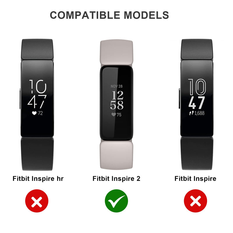3 Pack Silicone Bands Compatible with Fitbit Inspire 2 Bands for Women Men, Adjustable Replacement Sport Wristbands Straps for Fitbit Inspire 2 / Ace 3 (Pink Sand/Gray/Black) Pink Sand/Gray/Black