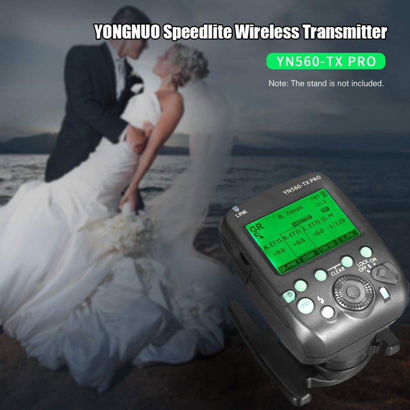 YONGNUO YN560-TX PRO 2.4G On-Camera Flash Trigger Transmitter for YN862N//YN200/YN560III/YN560IV/YN660/YN685 Speedlite for YN622NII/RF605 Series/RF603II Series/RF602-RX Receiver(for Nikon)
