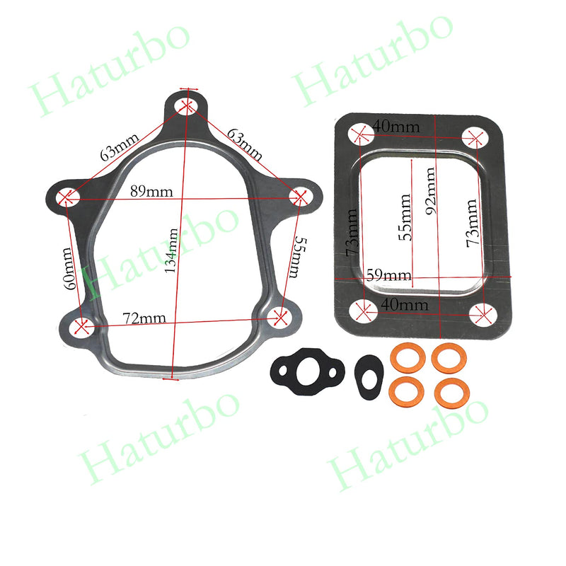 T25 GT25/GT28 TB25 TB28 Turbo Stainless Steel Gasket kit Compatible with Garrett Fit for GT2871 GT2860 GT2876 OE 215049 5 Bolt Gasket OE 210230 Turbocharger