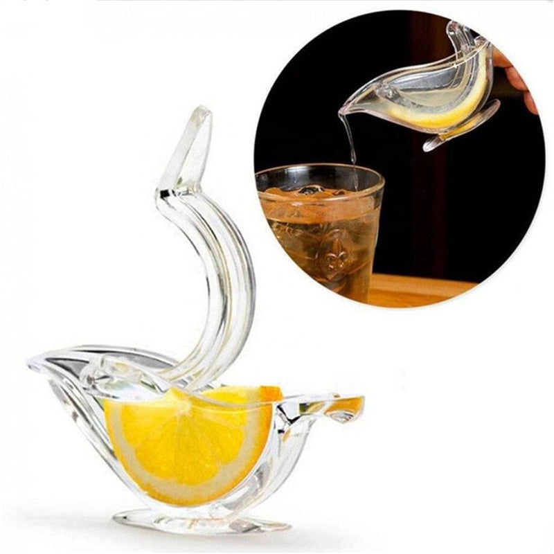 New Acrylic Manual Lemon Slice Squeezer, Portable Transparent Fruit Juicer, Elegance Bird Shape, Hand Juicer for Orange Lemon Lime Pomegranate (4Pcs) (8Pack) 8Pack