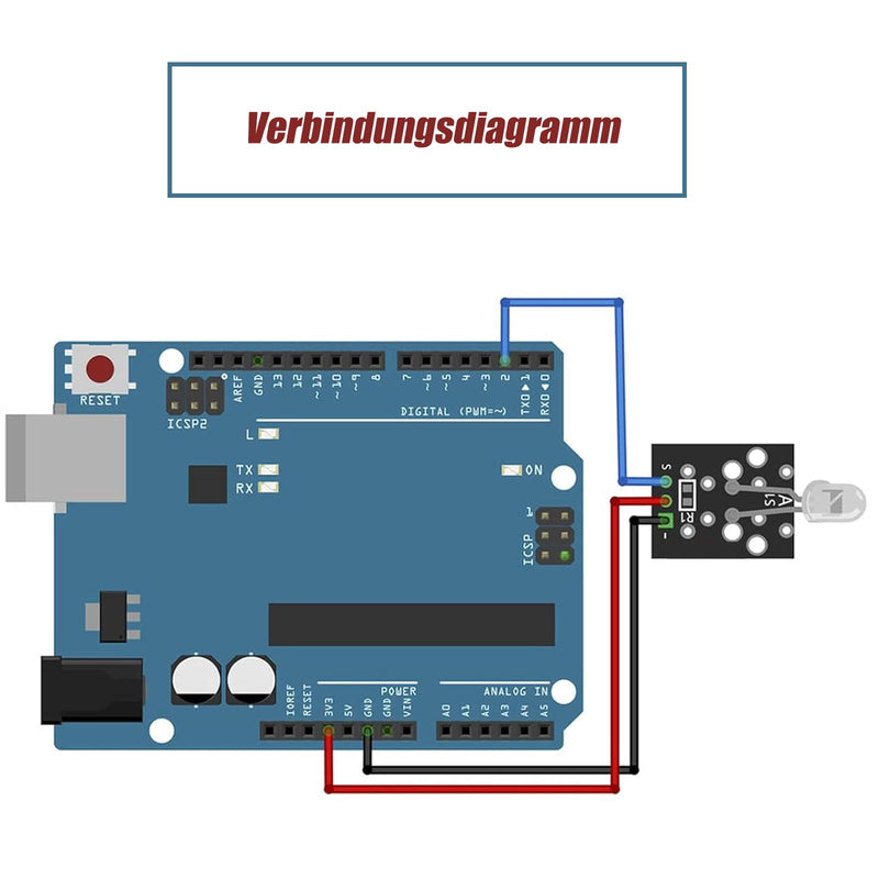 GERUI KY-005 3-Pin IR Transmitter Emission Sensor Module for Arduino and Raspberry Pi Pack of 12