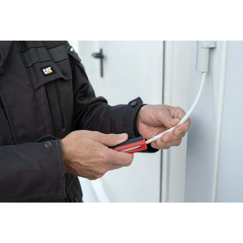 UNITEC cable stripper for round and longitudinal cutting | for round cables with a diameter of Ø 8-13mm | Suitable for coaxial cables RG59 and RG6