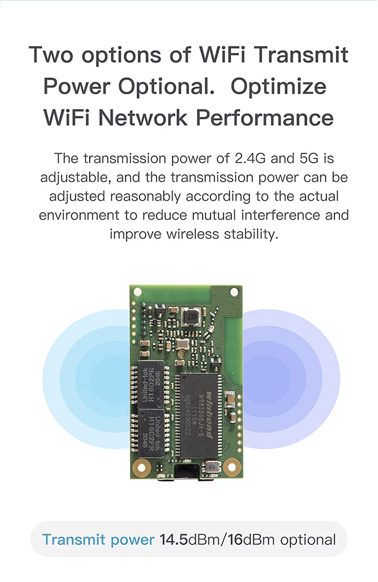 VONETS WiFi Module/Wireless Ethernet Bridge/Repeater/Mini Router/2.4GHz Hotspot Signal Booster/Extender/Amplifier AP 2 RJ45 Ports, USB/DC Powered for DIY Industrial Engineering Network Devices VM300-L 2.4G