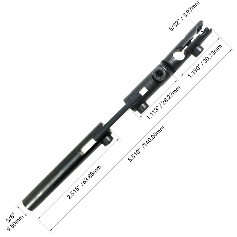 HFS(R Axial Axis Indicator Holder Adjustable Arm 3 Pivot Joints for Dial Digital Indicator Dovetail Arm (Pack of 2) 5/32" (Pack of 2)