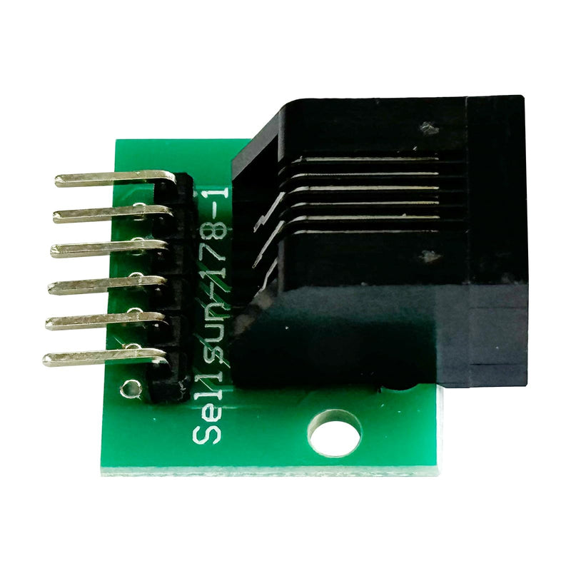 PENGLIN 2pcs RJ11 Female with PCB | RJ11 6P6C breakout board with pin, RJ11 6-pin telephone socket adapter