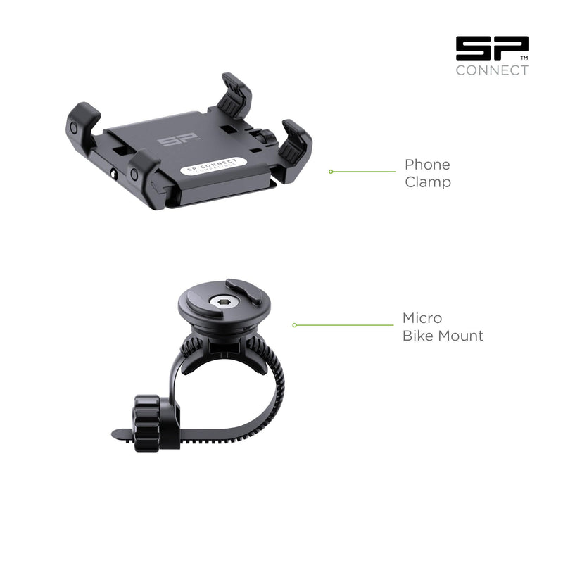 SP CONNECT Universal Bicycle Mobile Phone Holder - Smartphone Bracket Mount for Mountain & Road Bikes - Patented Twist Lock, Strong Clamp-Grip - for 58-85mm Wide Devices - Cycling, Riding Accessories