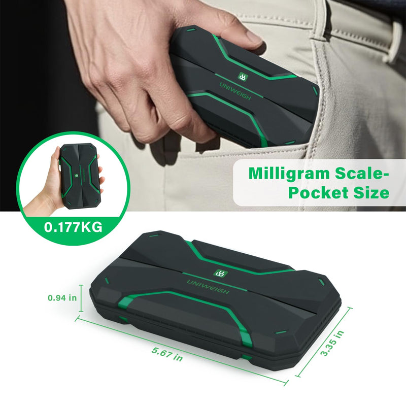 Milligram Scale Precision 0.001g/50g, Digital Jewelry Scale for Powder,Coins,Gold,Gem,Reloading,Micro Gram Scale with 6 Units,Tare,Cal Weight,Pocket mg Scale with Battery Powered