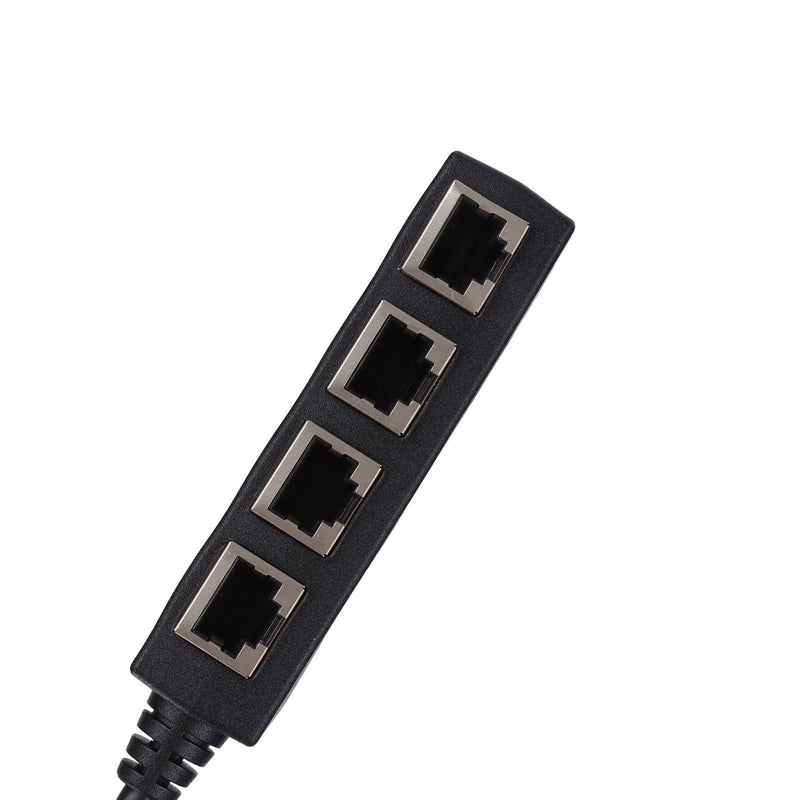 RJ45 Splitter Adapter, RJ45 Ethernet Splitter Cable,1 Male to 4 Female Ethernet Splitter Adapter Cable, CAT7 Network Cable Suitable for All Networks, Homes and Offices, and All Broadband Connections