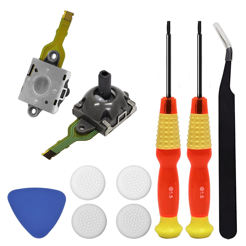 Eaglewireless 2 Pack Joystick Replacement for ROG Ally,GPD WIN3 Win4 Handheld and Pico 2 Pico 3 VR Controller Analog Stick Transducer Drift Repair Kit Accessories+Tools