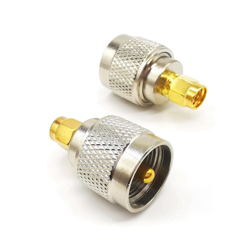 2pcs SMA to PL259 UHF Coax Adapter, SO239 to SMA CB Radio Antenna Connectors, PL259 Male to SMA Male Coax Adapter for Ham Radio Antenna, FPV Antennas
