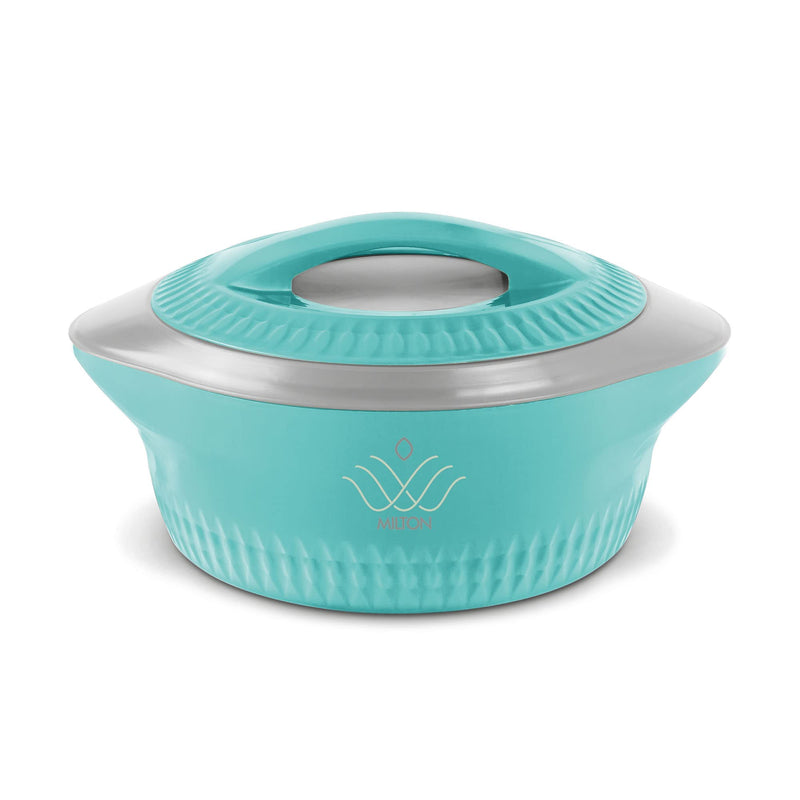MILTON Royal 1500 Serving Casserole Double Walled Inner Stainless Steel, PU Insulated Kitchen Hot Pot, Keeps Food hot & Fresh for Roti, Biryani, 1270 ml Blue