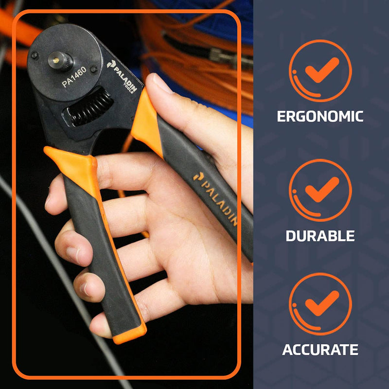 Paladin Tools PA1460 Closed Barrel D-Sub Crimper - 20-26 AWG, 4 Way Indent - Professional Grade 1