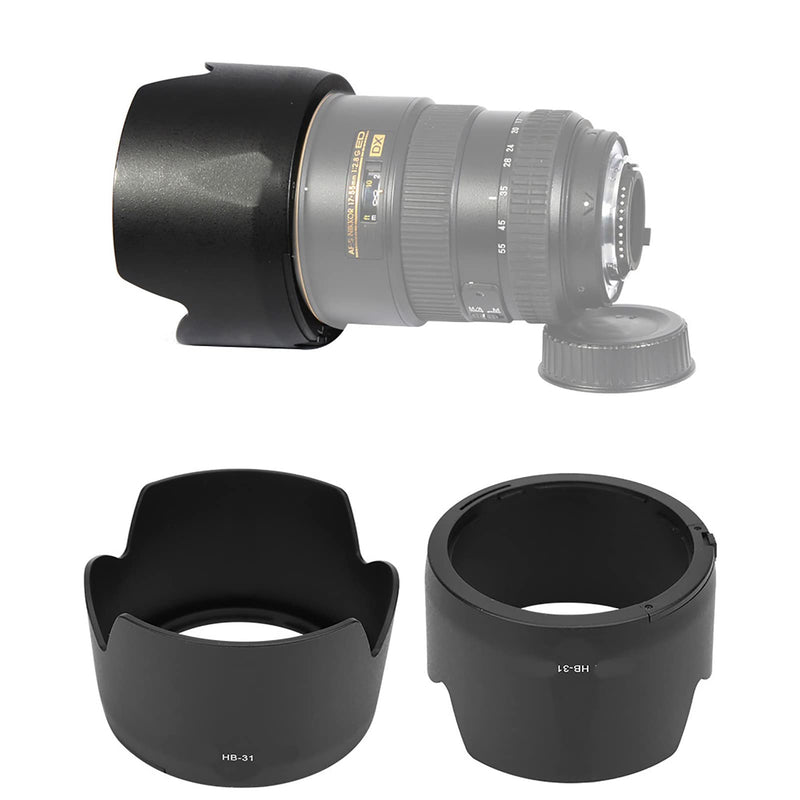 HB-31 Camera Lens Hood - Replacement Photography Lens Hood - Camera Lens Hood Mount - for DX 17-55mm F/2.8G Lens